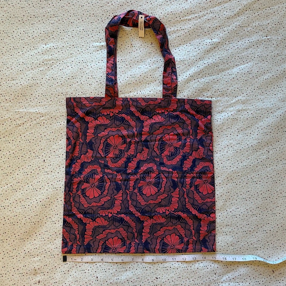Floral Tote Bag - Pink and Navy